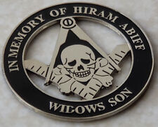 IN MEMORY OF HIRAM ABIFF WIDOW SON SILVER Masonic Car Emblem FREEMASON 3