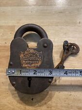 Wells Fargo Padlock Key Set Lot Lock HUGE 1 1/2LB Blacksmith Gunsmith Collector picture