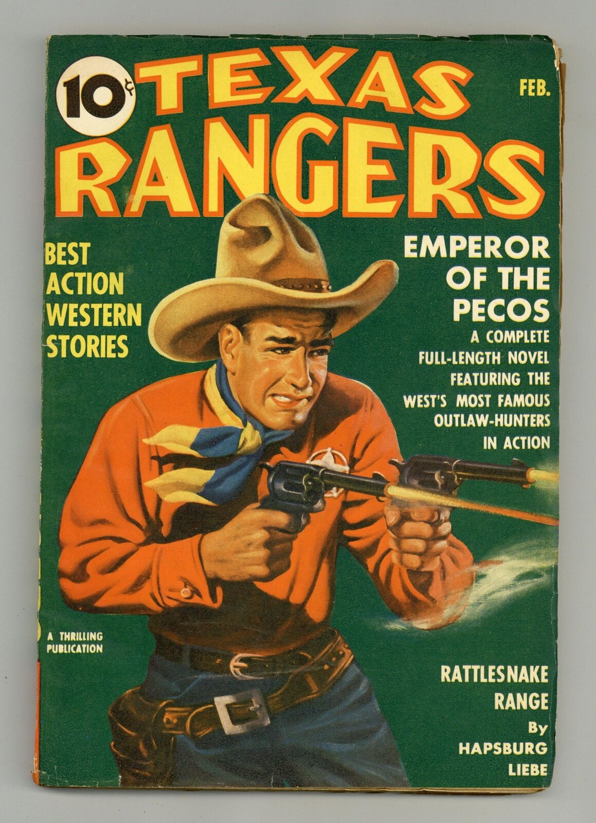 Texas Rangers Pulp Feb 1941 Vol. 12 #1 VG/FN 5.0