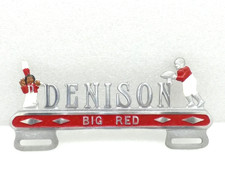 Rare Denison university license plate topper Big Red football Granville Ohio old picture