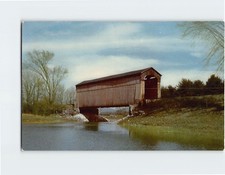 Postcard Covered Railroad Bridge East Shoreham Vermont VT Vintage Chrome picture