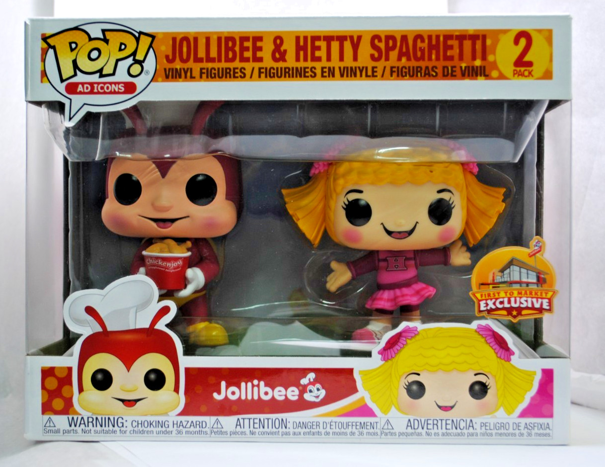Funko Pop Jollibee & Hetty Spaghetti 2 Pack First To Market Exclusive READ Funko Pop Jollibee & Hetty Spaghetti 2 Pack First To Market Exclusive READ