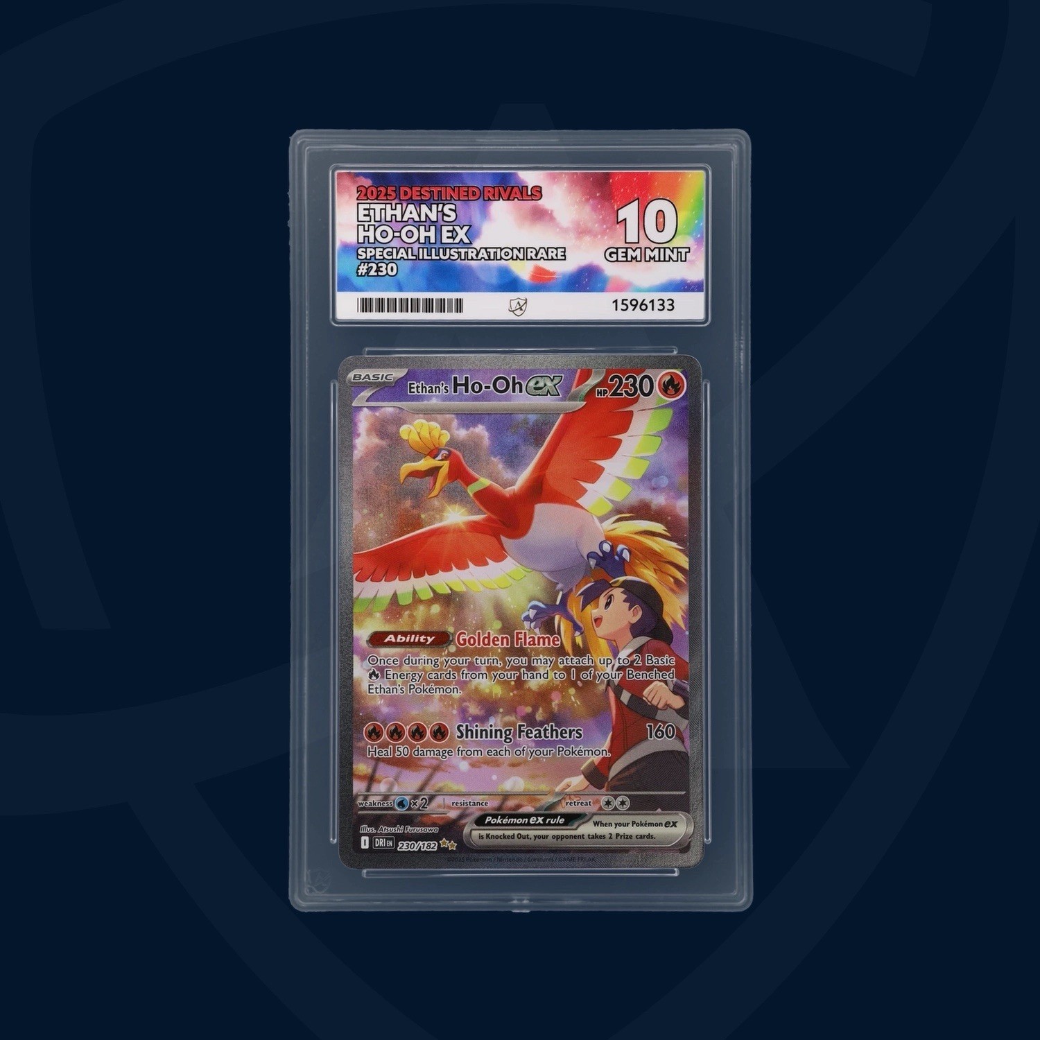 ACE 10 Ethan's Ho-Oh EX 230/182 Destined Rivals Gem Mint Pokemon ACE 10 Ethan's Ho-Oh EX 230/182 Destined Rivals Gem Mint Pokemon