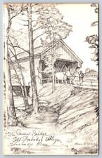 Vintage Postcard, Dummerston Vermont, The Old Covered Bridge picture