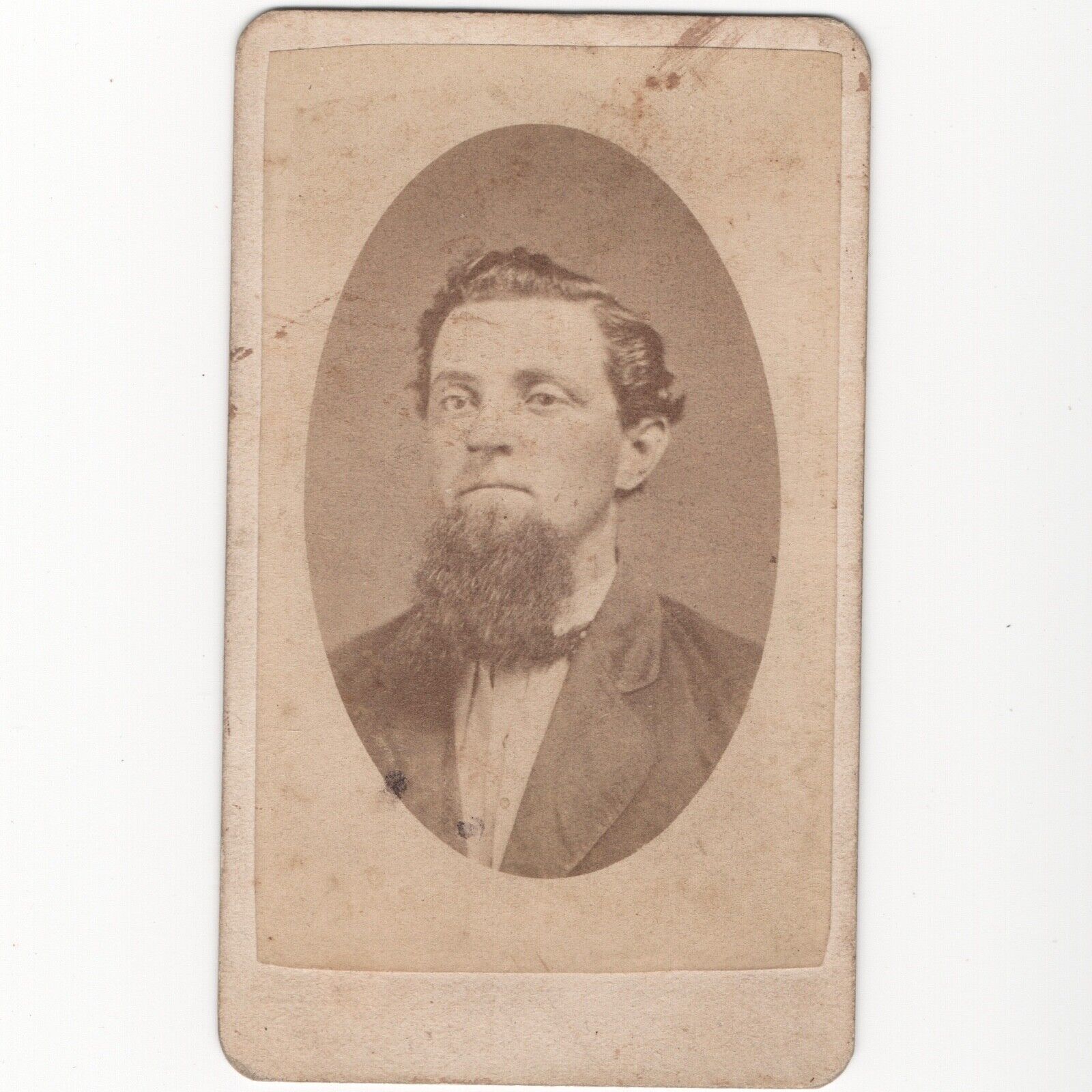 Antique Carte De Visite CDV Card Photograph Gentleman Bust Portrait E.W. Hall