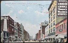 1909 Riverside Avenue Looking West Spokane Washington E.P. Charlton Postcard picture