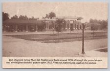 Downers Grove Main St Railroad Station 1898 Sesquicentennial 1982 IL Postcard picture