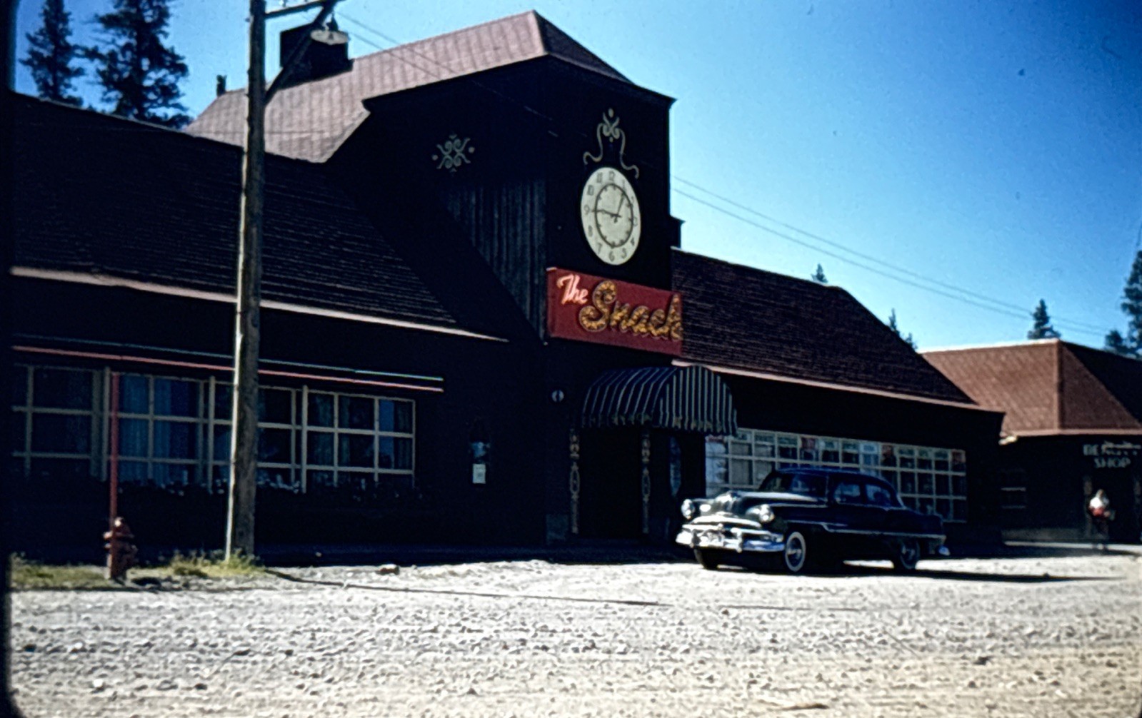 Orig 1956 Slide La Pine, Oregon The Snack Cafe Restaurant Vintage Cars OR H132 Orig 1956 Slide La Pine, Oregon The Snack Cafe Restaurant Vintage Cars OR H132