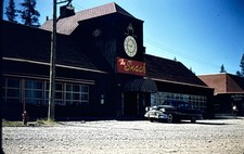Orig 1956 Slide La Pine, Oregon The Snack Cafe Restaurant Vintage Cars OR H132 picture