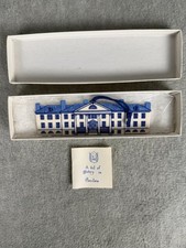 Corner Stones History In Porcelain Ornament Montpelier VA Blue White 1993 picture