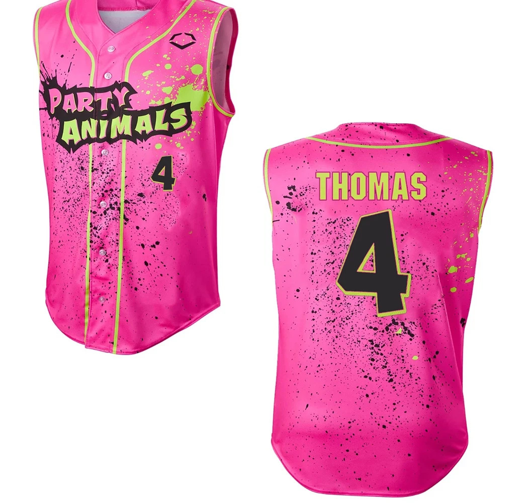 #4 Thomas Party Animals Sleeveless Jersey All sizes S to 6XL A60 #4 Thomas Party Animals Sleeveless Jersey All sizes S to 6XL A60