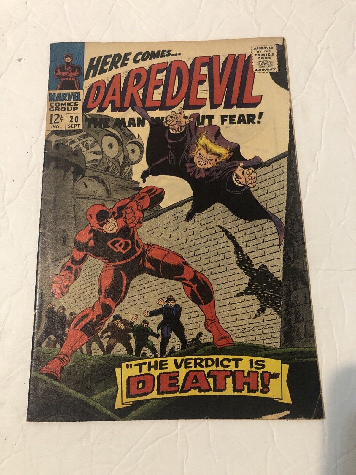 Daredevil #20 Owl Appearance Marvel 1966 Silver Age Missing Upper Staple