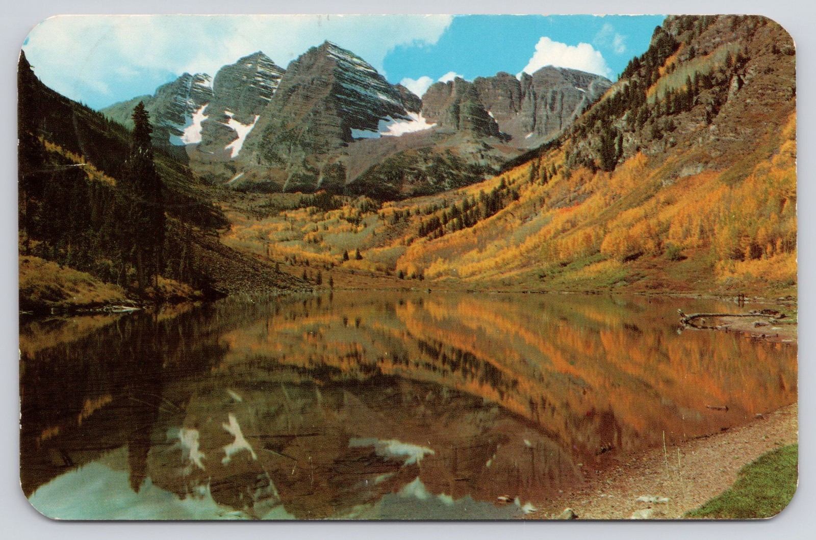 Sanborn Souvenir Co Postcard Maroon Bells Maroon Lake Aspen Colorado 1959 Posted Sanborn Souvenir Co Postcard Maroon Bells Maroon Lake Aspen Colorado 1959 Posted