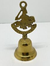 Vintage LEED'S CASTLE Carved KNIGHT Maidstone KENT Made in England Brass 6
