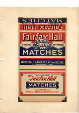 Antique Matchbook - Fairfax Hall / Wholesale Grocers Exchange - Large Box picture