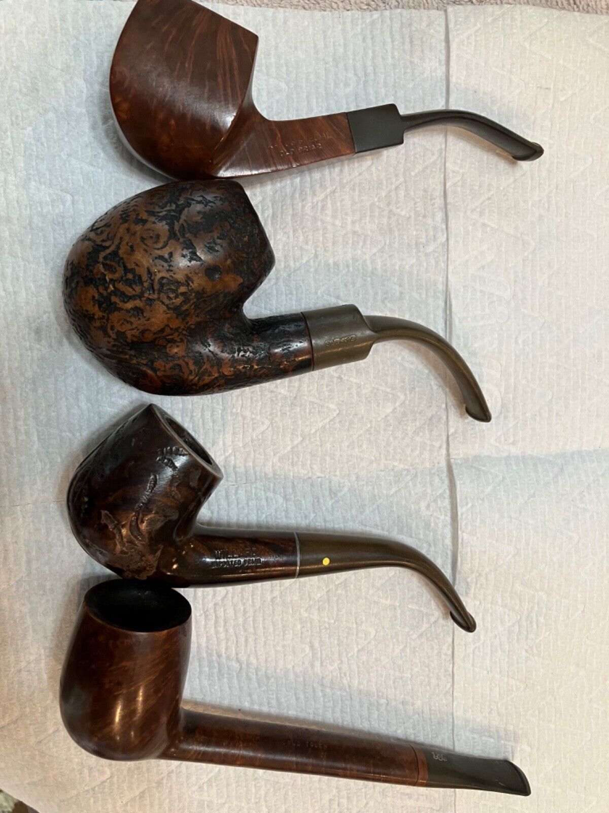 Lot of 4 Estate Pipes, Old Briar, Willard, Uncle Paul, Yves St. Claude