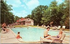 Kane's Motel Swimming Pool, Bartonsville, Pennsylvania - Vintage Chrome Postcard picture