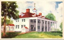 East Front Mount Vernon Facing Potomac Mansion Virginia VA Postcard UNP VTG picture
