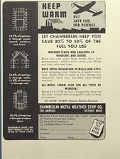 Chamberlin Home Comfort Rock Wool Insulation Deteoit Vintage Print Ad 1941 picture