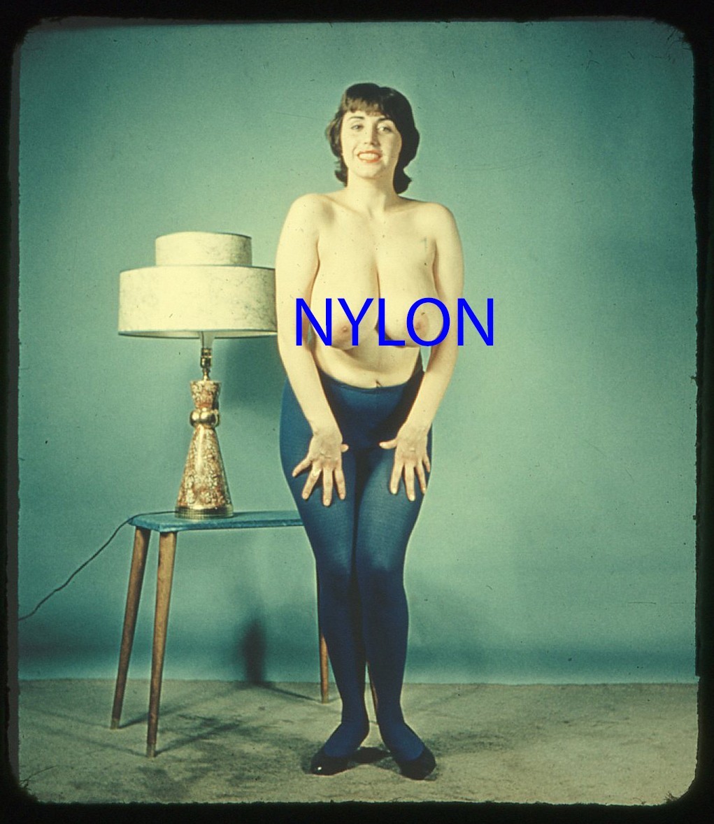 RARE VINTAGE 1950s 3-D STEREO COLOR SLIDE OF LINDA WEST RARE VINTAGE 1950s 3-D STEREO COLOR SLIDE OF LINDA WEST