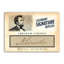 Abraham Lincoln ACEO Autograph Collectible Replica Presidential Signature Card picture