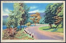 Brattleboro Vermont Vernon Road Vintage Linen Postcard Posted picture