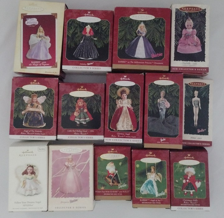 Hallmark Keepsake Barbie Madame Alexander Ornaments Original Boxes Lot Hallmark Keepsake Barbie Madame Alexander Ornaments Original Boxes Lot