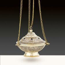 Sudbury Brass Ornate Hanging Censer Incense Burner for Home or Church, 15 In picture