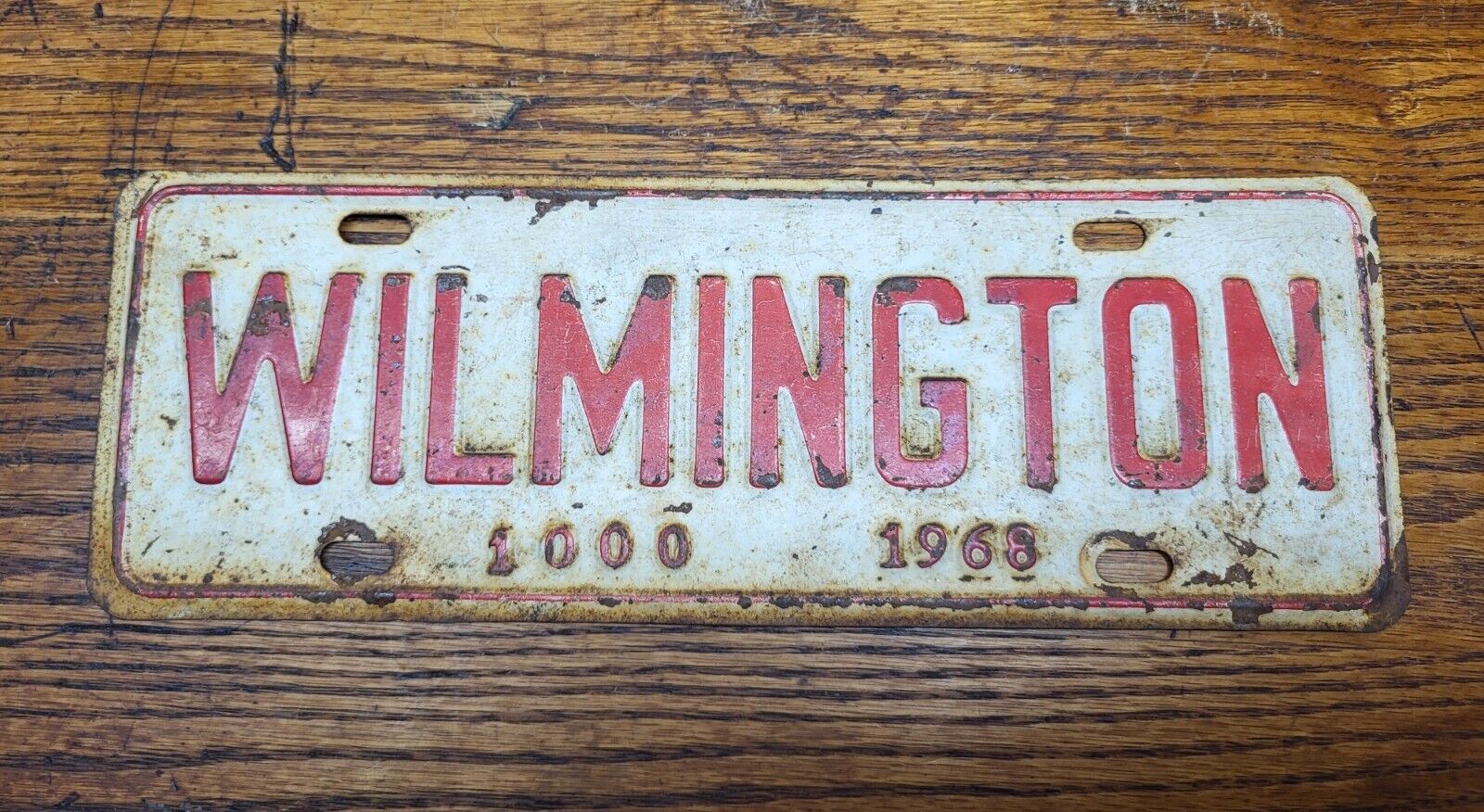 1968 Wilmington North Carolina NC City License Plate #1000