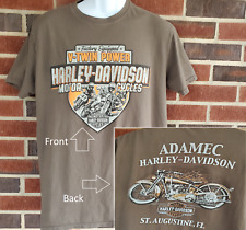 Harley Davidson V-twin Power St. Augustine, FL Gray Tshirt Mens Med picture
