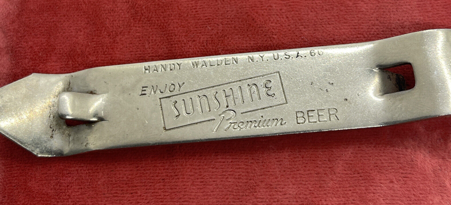 Vintage Bottle Opener Advertising Beer Key Sunshine Premium Handy Walden Ny