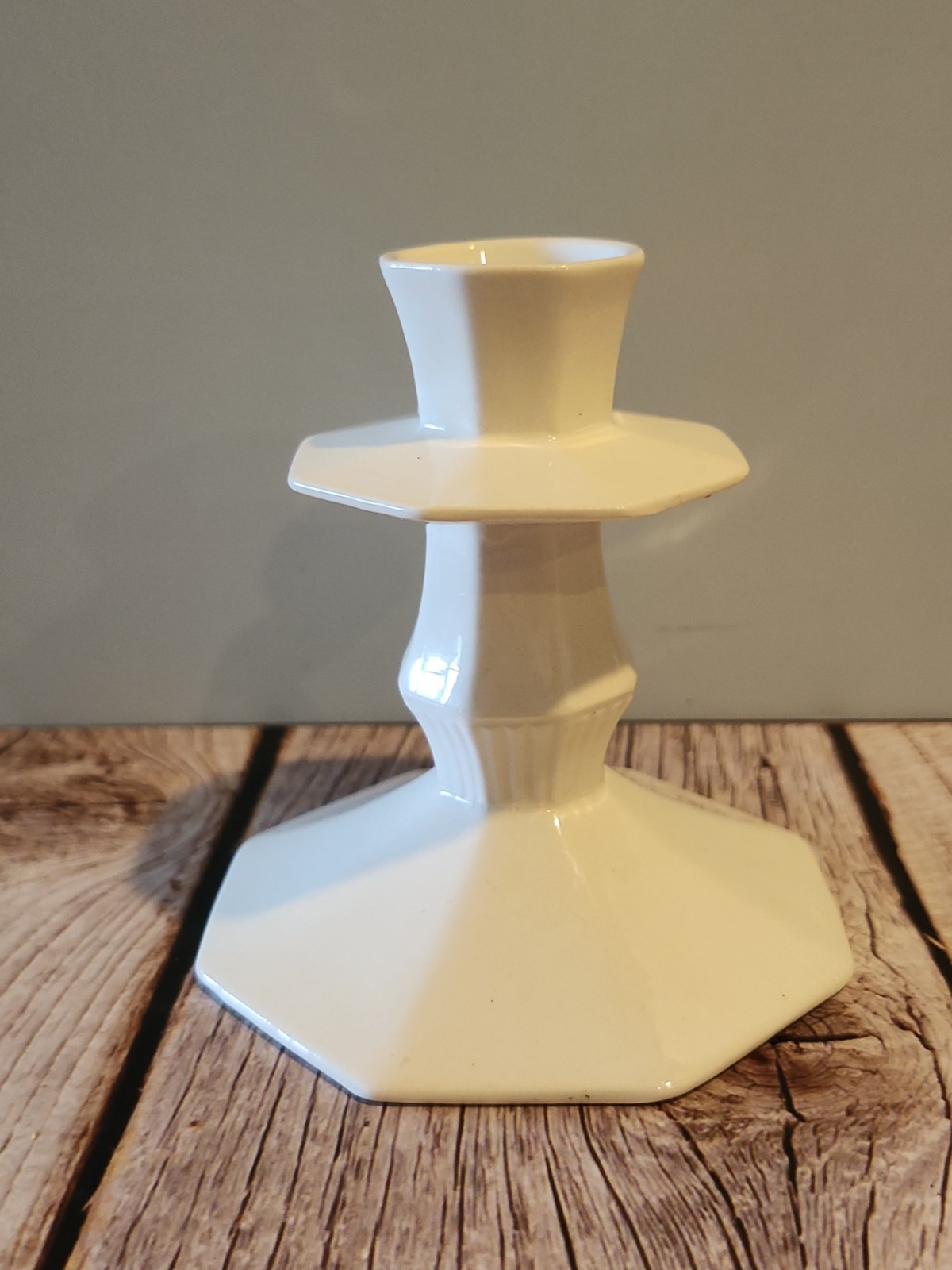 Beautiful~Vintage~Independence Ironstone~CASTLETON CANDLE HOLDER~Japan~White Beautiful~Vintage~Independence Ironstone~CASTLETON CANDLE HOLDER~Japan~White