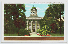 Vintage Postcard GA Georgia Brunswick Courth House Square -3354 picture