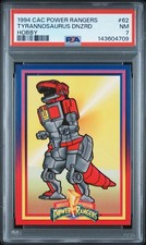 1994 Mighty Morphin Power Rangers #62 Tyrannosaurus Dinozord Season 1 PSA 7 picture