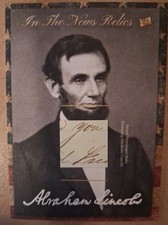 Pieces Of The Past The Bar Abraham Lincoln Handwritten Relic picture