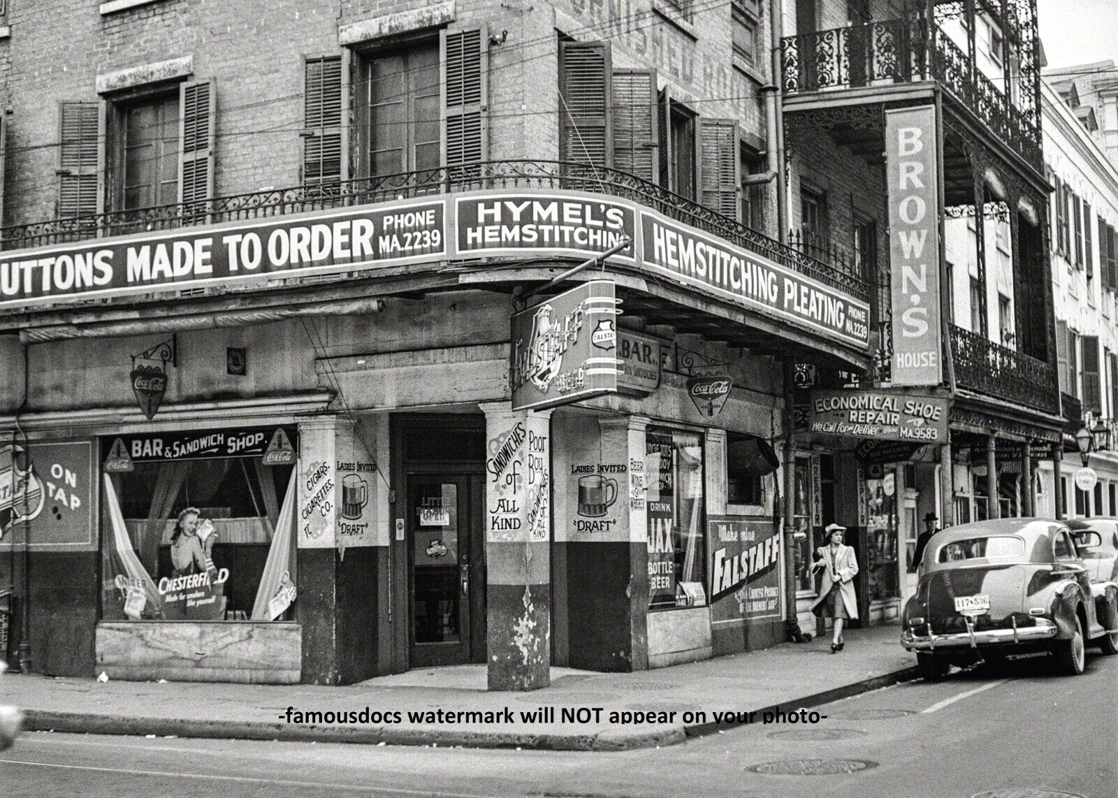 1941 New Orleans PHOTO Street Scene New Orleans Louisiana Shops Store