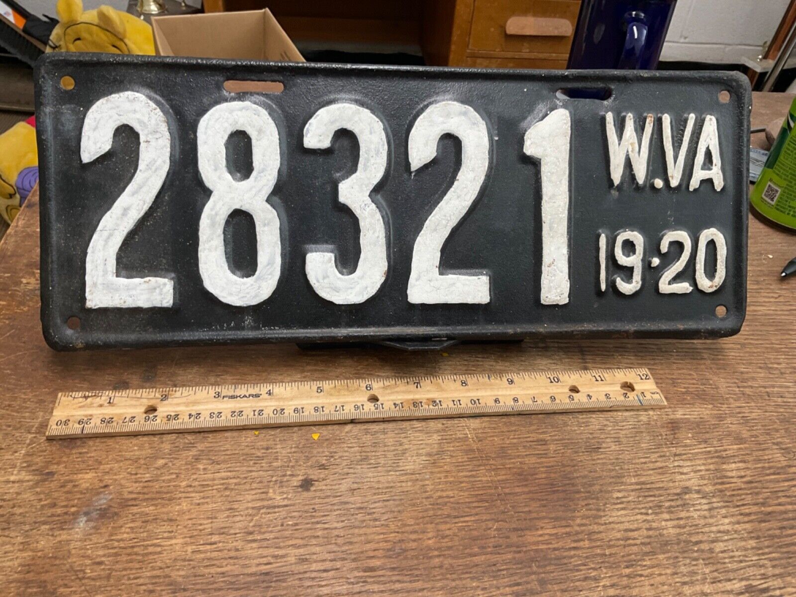 1919 -1920 West Virginia License Plate Older Repaint 28321