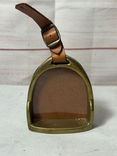Brass Horse Stirrup Photo Frame Ralph Lauren Style Equestrian Photo Frame  picture
