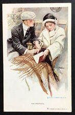 Postcard Harrison Fisher The Proposal charles scribners sons picture