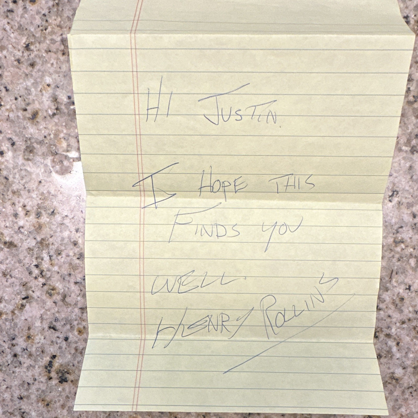 Henry Rollins Autograph