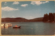 1962 Fairlee Lake Vermont dock boat posted Newport picture