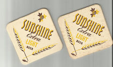 Pair Of 1950's - Sunshine Extra Light Beer Coasters-Reading, PA #012 picture