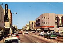 19th Street Scene-Old Cars-Downtown Bakersfield-California-Vintage Postcard picture