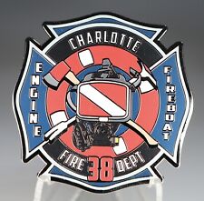 CHARLOTTE FIRE STATION 38 ENGINE FIREBOAT DIVER NORTH CAROLINA NC CHALLENGE COIN picture