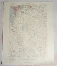 Topographic Map, 1948 -- BURLINGTON, VERMONT -- Williston, SHELBURNE, Hinesburg picture