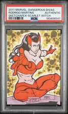 2011 Rittenhouse Dangerous Divas, Scarlet Witch SketchaFEX - Rodrigo Martins PSA picture