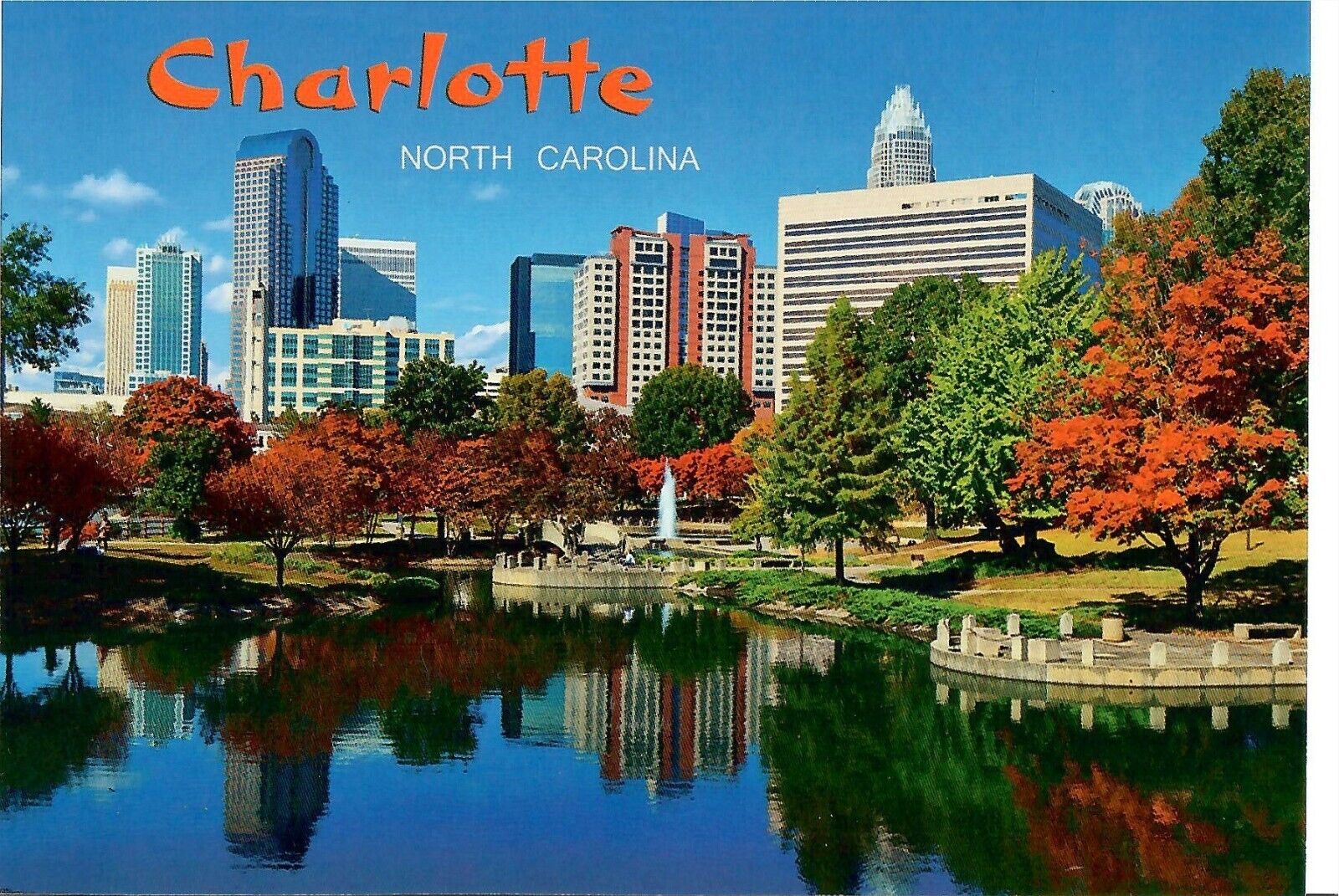 NEW Postcard 4x6 Charlotte North Carolina skyline downtown Postcrossing NEW