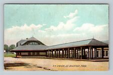 South Braintree MA-Massachusetts, Railroad Station & Platform Vintage Postcard picture