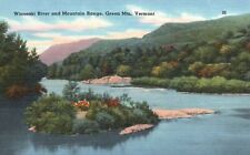 Postcard VT Green Mountains Winooski River & Mountain Range Vintage PC f1397 picture