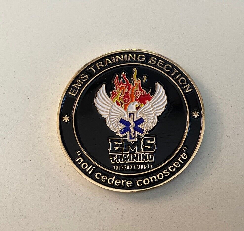 Fairfax County Fire and Rescue EMS Training Challenge Coin New